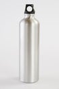 Grey metal water flask Royalty Free Stock Photo