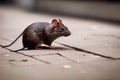 Grey mice running across floor in search of rat garbage