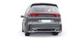 Grey Minivan family city car. Premium Business Car. 3D illustration Royalty Free Stock Photo
