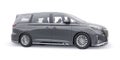 Grey Minivan family city car. Premium Business Car. 3D illustration Royalty Free Stock Photo