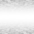 Grey Mosaic Tile Square Background. Perspective.