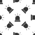 Grey Motion sensor icon isolated seamless pattern on white background. Vector