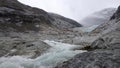 Nigardsbreen glacier river flow in Autumn in Norway Royalty Free Stock Photo