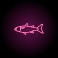 Grey mullet-hohopu neon icon. Simple thin line, outline vector of fish icons for ui and ux, website or mobile application Royalty Free Stock Photo