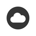 Grey Music streaming service icon isolated on gray background. Sound cloud computing, online media streaming, online
