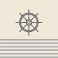 Grey Nautical Helm Wheel