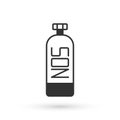 Grey Nitrous oxide icon isolated on white background. Vector Royalty Free Stock Photo