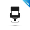 Grey Office chair icon isolated on white background. Armchair sign. Vector Royalty Free Stock Photo