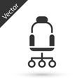 Grey Office chair icon isolated on white background. Vector Royalty Free Stock Photo