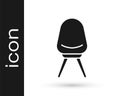 Grey Office chair icon isolated on white background. Vector Illustration Royalty Free Stock Photo