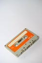 Grey and orange vintage audio tape Royalty Free Stock Photo