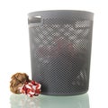 Grey paper bin Royalty Free Stock Photo