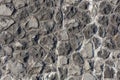 Grey pattern of decorative brown grey slate stone wall surface Royalty Free Stock Photo