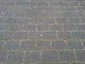Grey paving slabs out of concrete with bright