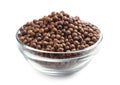 Grey peas in a bowl