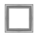 Grey picture frame isolated on white background Royalty Free Stock Photo