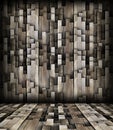 Grey planks finishing on interior backdrop Royalty Free Stock Photo