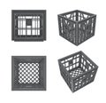 Grey Plastic Crate