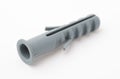 Grey plastic expansion wall plug Royalty Free Stock Photo