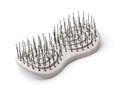 Grey plastic hairbrush Royalty Free Stock Photo