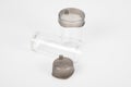 Grey plastic round lid stopper for High-end anti-drug glass protection in party