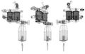 Grey plastic transparent tattoo machine set