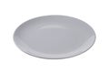 Grey plate isolated on white Royalty Free Stock Photo