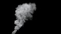 grey pollute smoke exhaust from coal power plant on black, isolated - industrial 3D rendering