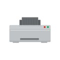 Grey printer icon, flat style