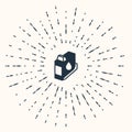 Grey Printer ink cartridge icon isolated on beige background. Abstract circle random dots. Vector Royalty Free Stock Photo