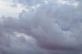 Grey purple high layered epic clouds on stormy sky