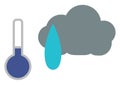 Grey rain cloud, icon