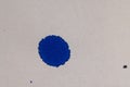 grey recycled paper with blue ink drops Royalty Free Stock Photo