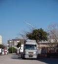 Grey Renault Premium truck parked on the street.