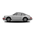 grey retro car porsche 002