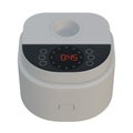 Grey Rice Cooker Front View 3D Render Illustration Royalty Free Stock Photo