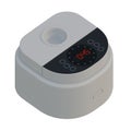 Grey Rice Cooker Isometric View 3D Render Illustration Royalty Free Stock Photo