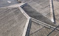 Grey Rooftile made from asbestos, high angle view Royalty Free Stock Photo