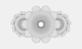 Grey rosette money style emblem. Vector Illustration. Detailed Royalty Free Stock Photo