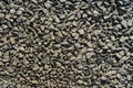 Grey rubble texture. Gravel pebbles stone background. Gray small rocks ground Royalty Free Stock Photo