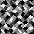 Grey scale geometric pattern in 3d perspective style Royalty Free Stock Photo