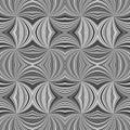 Grey seamless abstract hypnotic swirl ray stripe pattern background Royalty Free Stock Photo