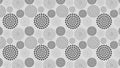 Grey Seamless Dotted Concentric Circles Pattern Background Royalty Free Stock Photo