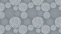 Grey Seamless Dotted Concentric Circles Pattern Royalty Free Stock Photo