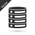 Grey Server, Data, Web Hosting icon isolated on white background. Vector