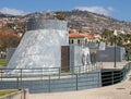 Shabby abandoned concrete building on the seafront in funchal madeira