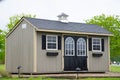 grey shed storage outdoor roof window green