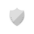 Grey Shield icon isolated on white background Royalty Free Stock Photo