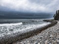 Curved Shoreline at Seawall Beach, Acadia National Park