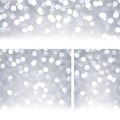 Grey shiny bokeh backgrounds. Royalty Free Stock Photo